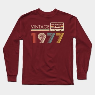 Vintage 1977 Limited Edition Cassette Long Sleeve T-Shirt